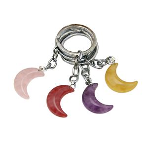 Llavero Personalizado, Anillo <span class=keywords><strong>de</strong></span> Llaves Hecho a Mano, Regalo <span class=keywords><strong>para</strong></span> Hombres, Mujeres y Parejas, Amuleto <span class=keywords><strong>de</strong></span> Cristal Natural con Chakra - Product Image 3