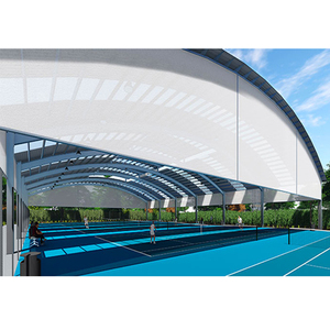 Cubierta para Cancha de Bádminton de Diseño Duradero, Techo para Cancha de Pádel, Estructura de Acero con Membrana Tensada de PVC PVDF - Product Image 2