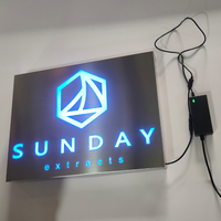 Publicité Lightbox mur LED boîte à lumière personnalisé rectangulaire canal lettre affichage Lightbox personnalisé led signe pour les entreprises