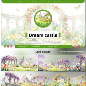 1 Rouleau de Ruban Adhésif Paysage Marin Estival Corail Sirène Lanternes de Mariage Jardin Style Traditionnel pour Journal et <span class=keywords><strong>Collage</strong></span> - Product Image 5