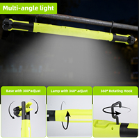 Lampe de travail portable multifonctionnelle locale, rotative à 360 degrés, en ABS, magnétique, étanche, COB, 72 LED blanc chaud, pour atelier et route