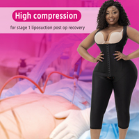 Faja colombiana posquirúrgica de compresión para mujer, etapa 1, para abdominoplastia, con tela elástica.