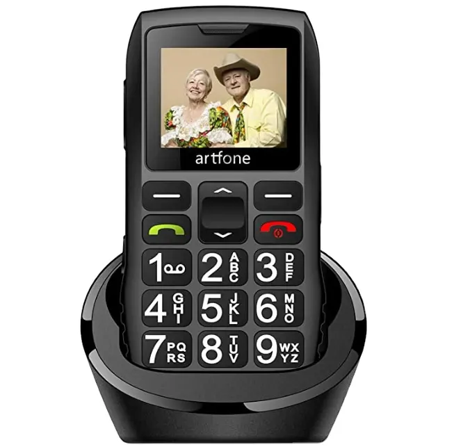 Faça uma amostra do fabricante do telefone celular artfone C1+ Dual SIM Dual Standby para idosos com botões grandes e grande volume