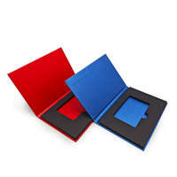 Maßgeschneiderte Luxus-Geschenkkarten-Verpackungsbox mit Goldprägung für Kreditkarten