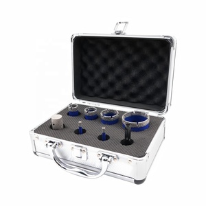 Set di 8 punte diamantate a corona da 5/8''-11 per trapano, kit sega a tazza per piastrelle con fresa a dita e <span class=keywords><strong>adattatore</strong></span> <span class=keywords><strong>SDS</strong></span> per marmo e muratura - Product Image 2