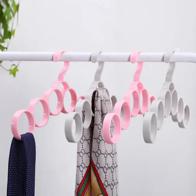 6 Gaten Sjaal Hanger Plastic Cirkels Sjaal Hanger Organizer Stropdas En Riem Hanger