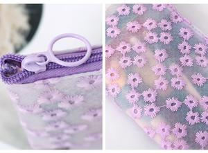 Bolsa de Almacenamiento de Cosméticos Transparente Personalizada con Diseño de Flores Pequeñas y Bolsa de Aseo, Bolso de Mano Portátil de Alta Calidad - Product Image 6