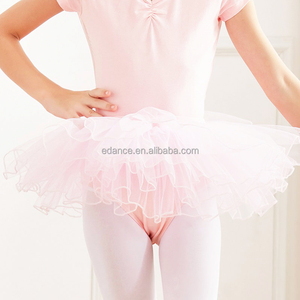 Soffice bretelle a maniche corte da palcoscenico <span class=keywords><strong>Ballerina</strong></span> <span class=keywords><strong>Tutu</strong></span> da bambina gonna rimovibile body personalizzato Costume da ginnastica per ragazze - Product Image 2