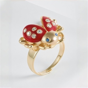 Nuevo anillo abierto chapado en oro con diseño <span class=keywords><strong>de</strong></span> insecto y efecto <span class=keywords><strong>de</strong></span> goteo <span class=keywords><strong>de</strong></span> aceite para hombre y mujer <span class=keywords><strong>de</strong></span> <span class=keywords><strong>Shein</strong></span> Cross-border, venta al por mayor directamente <span class=keywords><strong>de</strong></span> fábrica. - Product Image 1