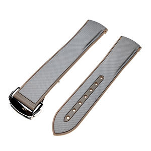 Bracelet de montre en caoutchouc souple <span class=keywords><strong>Mission</strong></span> <span class=keywords><strong>to</strong></span> <span class=keywords><strong>Moon</strong></span> Curve End 20 mm avec fermoir déployant - Product Image 4