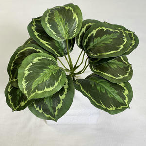 Hojas verdes artificiales Follaje Plantas artificiales Follaje De Flores Tallo verde de seda para Decoración - Product Image 2