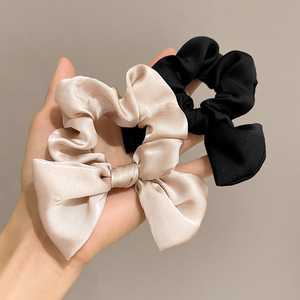 Yucat หูกระต่ายผ้าซาตินสำหรับผู้หญิง,อุปกรณ์มัด<span class=keywords><strong>ผม</strong></span>แบบสั้นมัด<span class=keywords><strong>ผม</strong></span>สีพื้นแต่งโบว์ผ้าไหมแบบกำหนดเองสไตล์<span class=keywords><strong>เกาหลี</strong></span>ปี2023New - Product Image 2