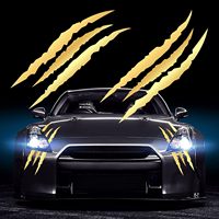 2 autocollants décoratifs pour phares de voiture, motif griffes, en vinyle, pour pare-chocs
