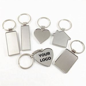 <b>Custom</b> Logo Engraved Metal <b>Keychains</b> Round Tag Laser Engraved Pendant Key Chain Waterproof Blank Stainless Steel <b>Keychains</b> - Product Image 1