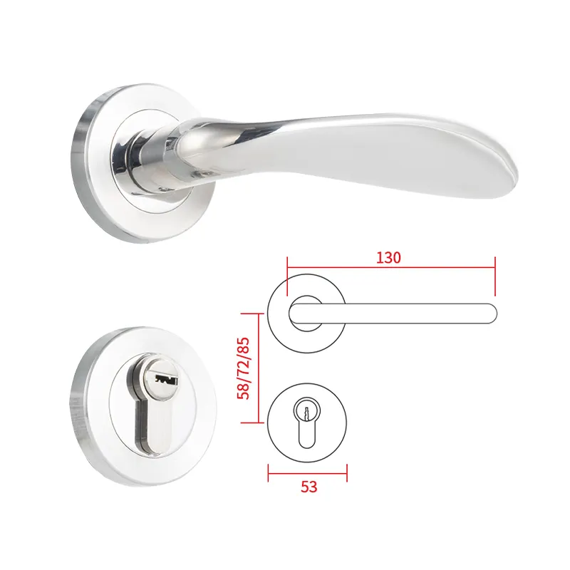 New arrival stainless steel lever cylindrical mortise entry door handle and lock set