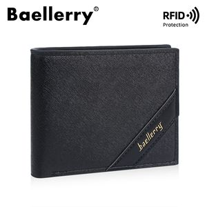 กระเป๋าสตางค์แบบสั้นสำหรับผู้ชาย Baellerry สีดำ ป้องกัน RFID สำหรับธุรกิจและลำลอง - Product Image 5