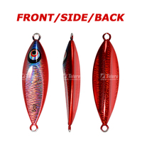Tolure nouveau 80g 100g rivage coulée chute lente pas jigging leurre cuillère en forme de mer pêche gabarit en métal lumineux leurre plomb gabarits