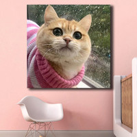 Peinture Diamant Mosaïque Ever Moment - Mignon Chat - Broderie Complète en Résine Carrée - Décoration Faite Main pour la Maison et les Loisirs S2F2598