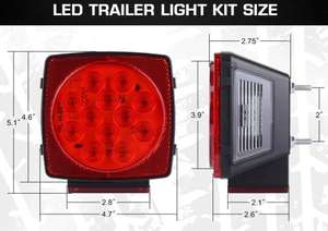 Kit de <span class=keywords><strong>luces</strong></span> de <span class=keywords><strong>remolque</strong></span> <span class=keywords><strong>LED</strong></span> de 12V, <span class=keywords><strong>luces</strong></span> de <span class=keywords><strong>remolque</strong></span> impermeables <span class=keywords><strong>sumergibles</strong></span> IP68, accesorios de luz de coche de 80 pulgadas de ancho - Product Image 2