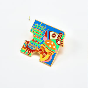 City Sightseeing Souvenir Fridge Magnets Modern <b>Metal</b> Enamel Magnets Customize Your Own Fridge Magnets Travel-Themed Designs - Product Image 2