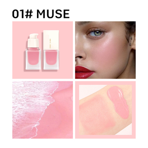 Blush liquido impermeabile antisudore idratante nutriente per il viso cosmetici colorante naturale che tiene il rossore - Product Image 5