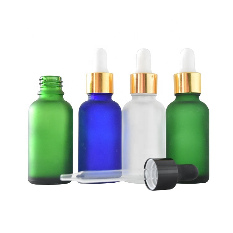 30ml de luxe vert bleu givré flacon compte-gouttes d&amp;#39huile essentielle