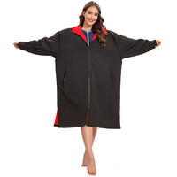 Vente en gros de robe de change de surf à manches longues avec logo personnalisé tissu de bain de plage doublure intérieure Robe à langer imperméable