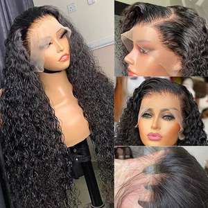 Export Quality <b>Glueless</b> Preplucked Brazilian Remy Human Hair for Lace Natural Transparent 360 Cap Kinky Curly Long Density - Product Image 4