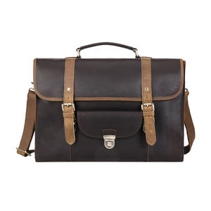Sac à dos Vintage en cuir Crazy Horse pour hommes, mallette messager pour ordinateur portable adapté pour 15.6 pouces, nouveau modèle, vente en gros - Product Image 1