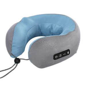 Draagbare Oplaadbare Elektrische Ijs Zijde + Flanellen U-Vorm Nek Massage Kussen 2000Mah Batterij Timing Massageapparaat - Product Image 2