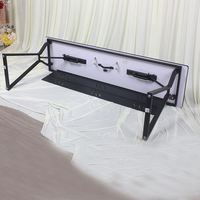 Table de banquet rectangulaire en PVC de haute qualité et durable pour salle, hôtel, ferme, salle à manger, pliable, moderne, écologique, portable pour l'extérieur