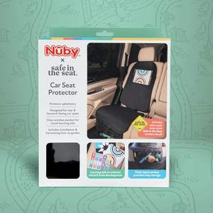 Nuby X Safe Seat, protection de siège de voiture en polyester, compatible avec les sièges de voiture orientés vers l'avant et vers l'arrière, poche d'apprentissage visuel, rangement en maille - Product Image 6