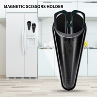 Soporte Magnético de Plástico para Tijeras con Diseño de Orificios de Drenaje, Caja de Almacenamiento Desmontable para Refrigerador, Cubierta Ecológica