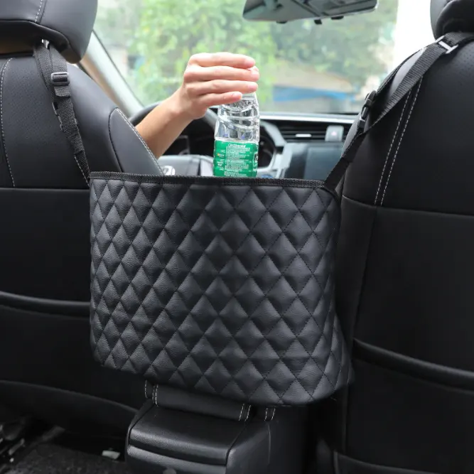 Phổ Car Seat Lại Bag PU Leather Auto Seat Side Lưu Trữ Box Cho Cup Key Người Giữ Điện Thoại Treo Xe Organizer Pocket