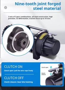 Treuil électrique 4WD 24V/12V câble métallique en acier télécommandé sans fil pour bateaux et grues 20m de hauteur de levage - Product Image 3