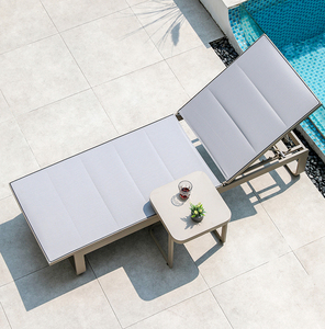 Patio dossier réglable artisanal <span class=keywords><strong>simple</strong></span> en aluminium <span class=keywords><strong>bain</strong></span> <span class=keywords><strong>de</strong></span> <span class=keywords><strong>soleil</strong></span> lit <span class=keywords><strong>de</strong></span> meubles en métal - Product Image 3