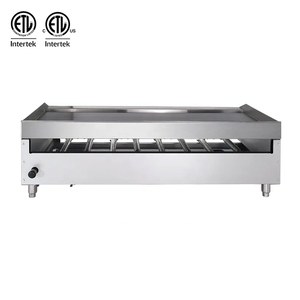 ETL nhà hàng thương mại Tùy chỉnh tự động 1 2 3 <span class=keywords><strong>4</strong></span> Burner Countertop không dính khí Teppanyaki BBQ vỉ nướng nướng thép không gỉ - Product Image 6