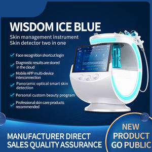 Appareil facial à oxygène H2O2 7 en 1, machine de nettoyage du visage intelligente bleu glace, machine de beauté pour resserrer la peau, microdermabrasion - Product Image 2