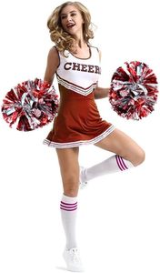 Pompons de pom-pom girl avec poignée de bâton pour esprit d'équipe Sports Dance Cheering Kids Adults - Product Image 2