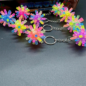 HAPU TPR 4cm Luminous <b>Led</b> Rubber Elastic Unisex Rainbow Pole <b>Ball</b> Pressure Relief Sensory Toy Bounce Flicker Tip - Product Image 4