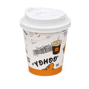 Tazze <span class=keywords><strong>da</strong></span> Caffè in Carta a Doppia Parete con Icone Disegnate a Mano e Logo Personalizzato per Servizio Asporto di Caffè e Panetteria - Product Image 3
