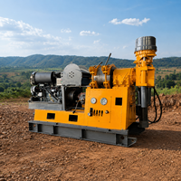 Foreuse rotative de puits d'eau FEIYANG XY-3, moteur diesel, profondeur max. 600m, pompe 325MM de diamètre, sur roues, 1 an de garantie, large plage de vitesse de tige, 380V