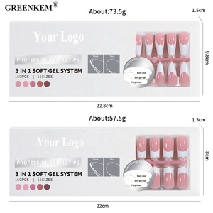 150 pièces boîte acrylique couverture complète 3 en 1 Gel doux UV <span class=keywords><strong>faux</strong></span> <span class=keywords><strong>ongles</strong></span> réutilisables 15 tailles Designer presse sur <span class=keywords><strong>ongles</strong></span> Art - Product Image 2