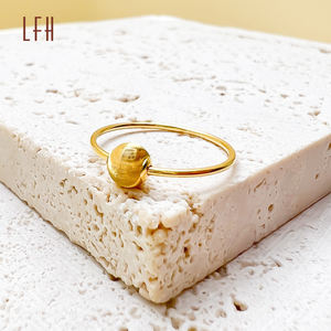 Samsung, однотонное кольцо Gomeanwell, кольцо из чистого золота, кольцо из натурального золота 18 карат, тонкое кольцо на палец, оптовая продажа - Product Image 4