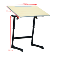 Bureau d'école ergonomique moderne à hauteur réglable avec surface en bois pour salon, bureau à domicile