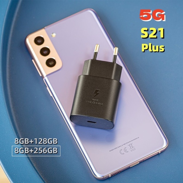 Unlocked Original Sumsung S21+ 5G LTE Octa Core Android Smartphones 120Hz Display 4800mAh Battery Fast Charging Cheap Wholesale