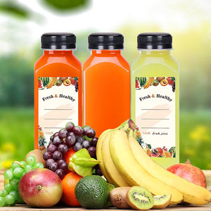 Bouteilles de boisson en plastique vides carrées en plastique PET transparent de 16oz pour la bouteille d'emballage de lait de smoothies de café - Product Image 1