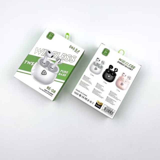 Hot Selling True Wireless 5.3 In-ear Gaming Earbuds NE08 TWS with IPX4 Waterproof Type-C Charging 10m Range 4-5 Hours Playtime