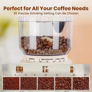 <span class=keywords><strong>Kit</strong></span> <span class=keywords><strong>profesional</strong></span> de <span class=keywords><strong>Barista</strong></span> para el hogar, 20 Bar, máquina de café Espresso, molinillo de rebabas, 35 ajustes precisos de molienda, Espumador de leche para Latte - Product Image 3