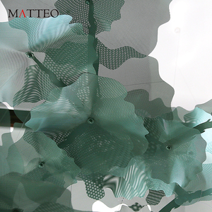 Personnalisation de style moderne <span class=keywords><strong>lustre</strong></span> LED suspendu au plafond <span class=keywords><strong>vert</strong></span> de luxe pour l'intérieur du musée d'art salle à manger en verre - Product Image 6